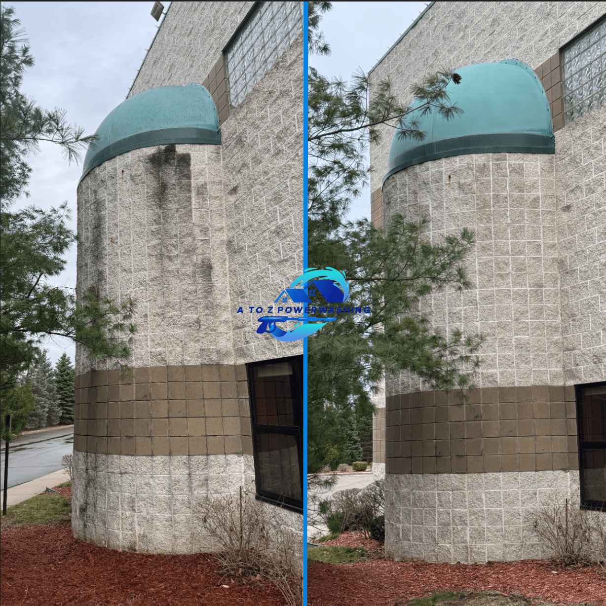 Power washing before and after results in Southfield